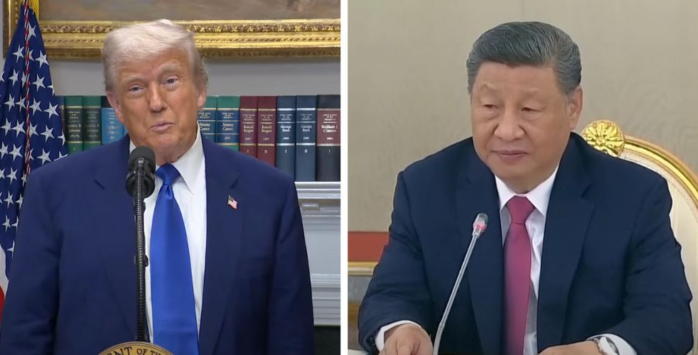 President Trump Wins Major Battle in Trade War with China President Trump and China’s President Xi Jinping shaking hands after finalizing the trade agreement in Geneva.