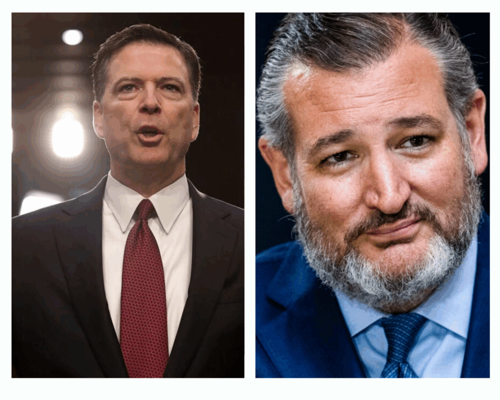 James Comey outside the courthouse as his defense team files a motion to dismiss the indictment.