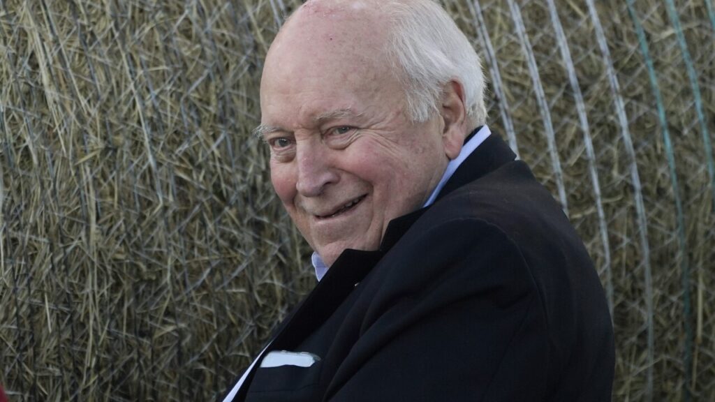 Former VP, Iraq War Architect Dick Cheney Dies at 84 Former U.S. Vice President Dick Cheney speaking at a podium during a national security event.