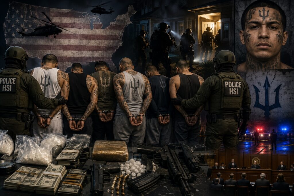 On June 9, 2026, federal prosecutors announced a major takedown, charging 26 alleged leaders, members, and associates of the Trinitarios with racketeering conspiracy.