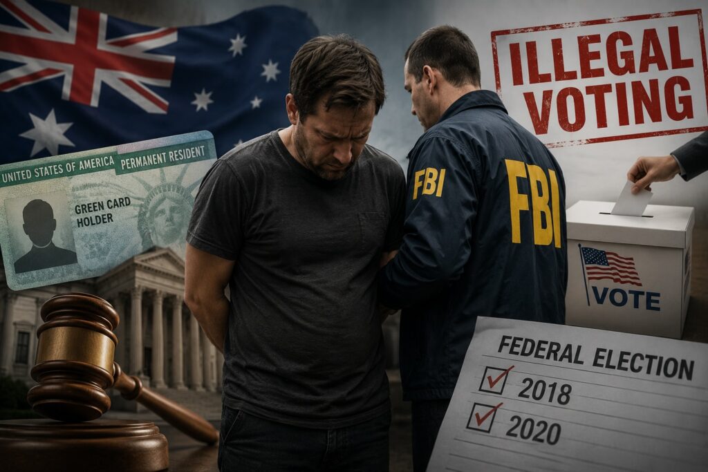 Australian Green Card Holder Charged with Illegal Voting in Two Federal Elections Australian Green Card Holder Charged with Illegal Voting in Two Federal Elections